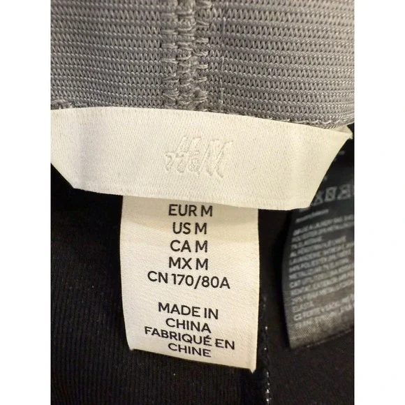 Women's H&M Sliver Metallic Sparkle Flare Leg Pull On Pants Size Medium - Picture 8 of 9